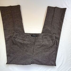 Larry Levine Brown Tweed Dress Pants 12P Office Siren Dark Academia Trousers⁠